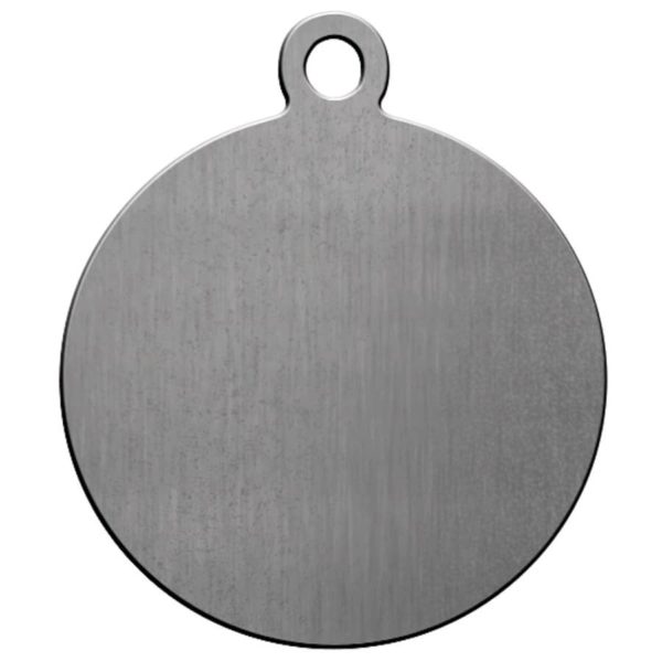 Stainless Steel Engravable Key Tag, Style 4, Circle - GRS